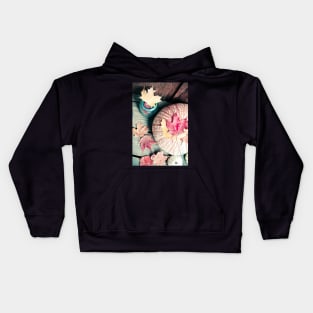 Autumn Leaves and Pumpkin Kids Hoodie